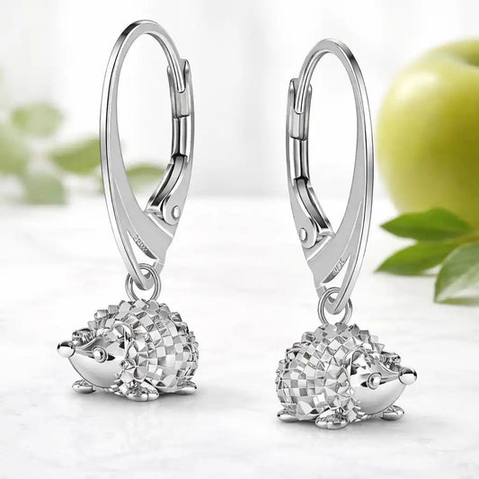 Igel Ohrhänger 925 Silber – liebevoller Tier Schmuck Bild 2