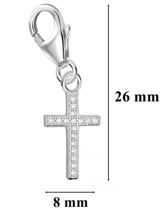 Kreuz Charm für zeitlose Armbänder, Echtsilber Bild 2