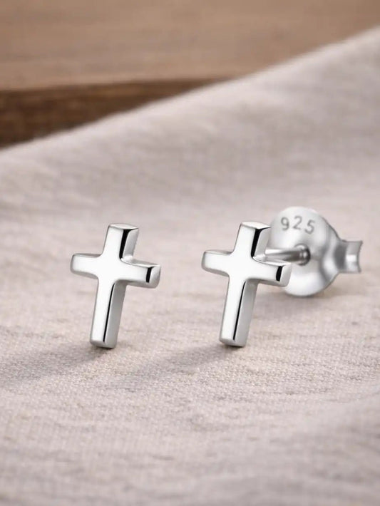 Kreuz Ohrstecker Silber, 23489 Bild 2