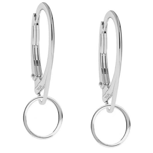 Ohrringe mit Ring 925 Silber – für Charms wechselbar 10 mm Bild 2