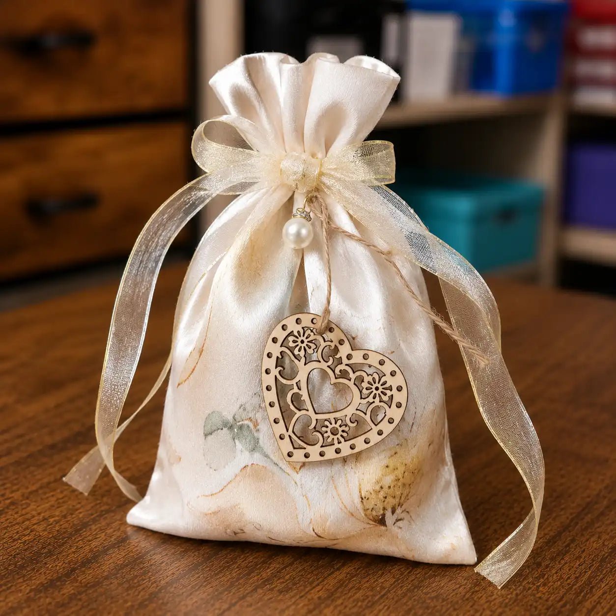 Premium Geschenkverpackung Pastell Satinbeutel Bild 5