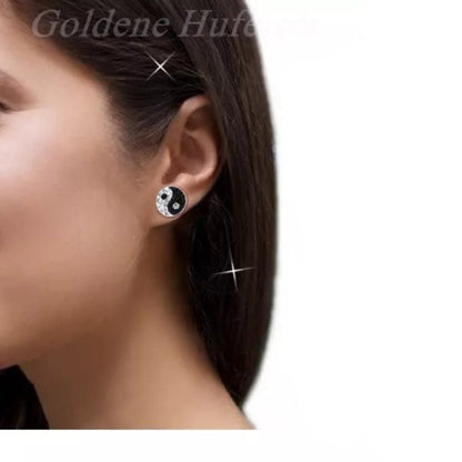 Yin Yang Ohrringe 925 Silber – Rund & Funkelnd Bild 3
