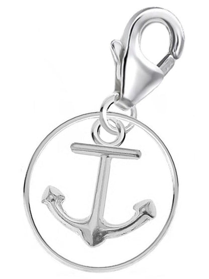 Anker Charm Silber 925 – maritimer Schmuck im Kreis Bild 1