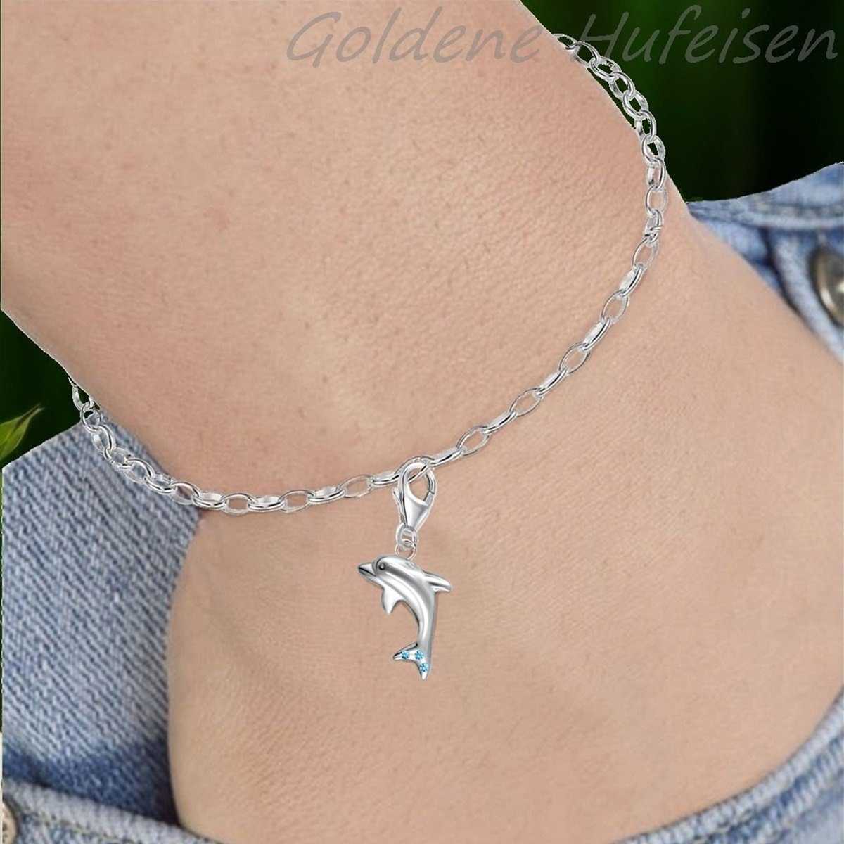 Charm Armband mit Delfin Anhänger 925 Silber Bild 2