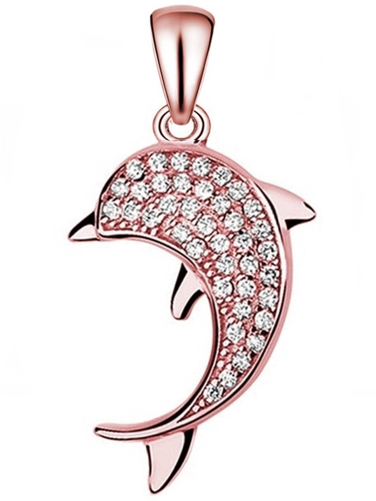 Delfin Anhänger 925 Silber vergoldet – maritime Geschenkidee Bild 1