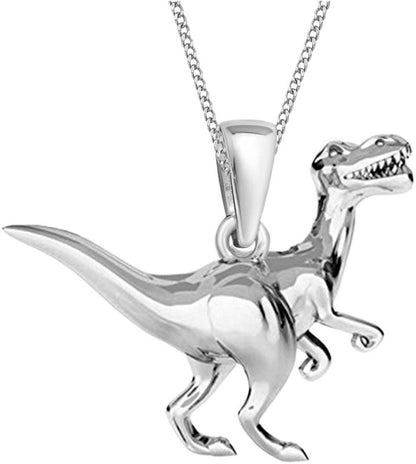 Dinosaurier Anhänger mit Kette aus 925 Silber Bild 1