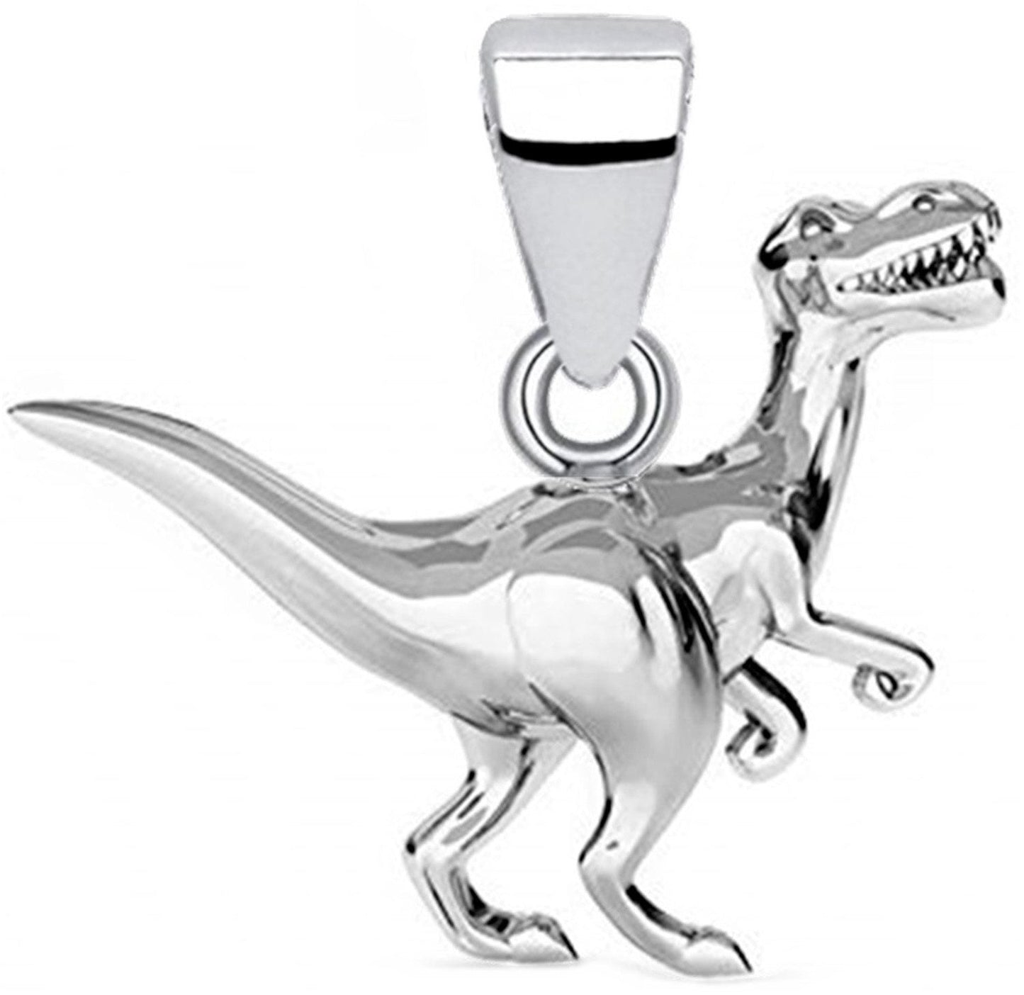 Dinosaurier Schmuckanhänger 925 Silber – Dino Kettenanhänger Bild 1