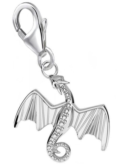 Drachen Charm aus Silber 925 – Dragon Anhänger für Armband Bild 1
