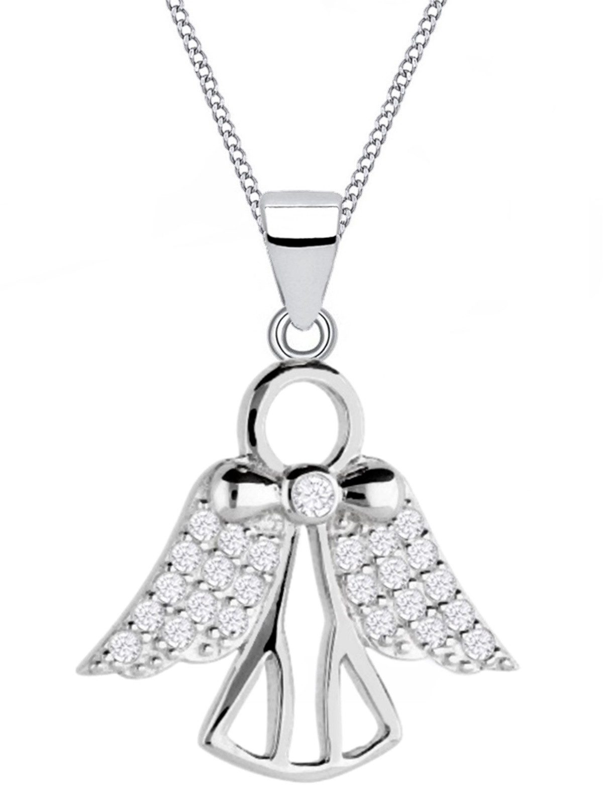 Elegante Schutzengel Kette aus 925 Silber mit feiner Halskette Bild 1