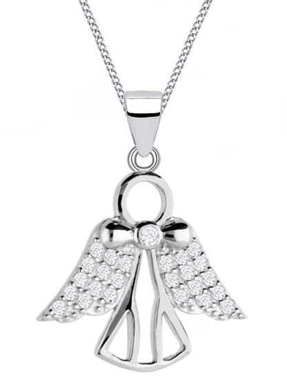 Elegante Schutzengel Kette aus 925 Silber mit feiner Halskette Bild 1