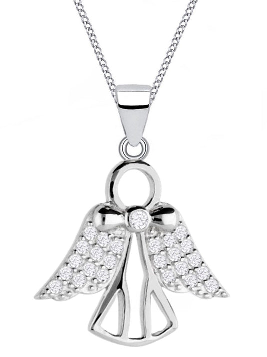 Elegante Schutzengel Kette aus 925 Silber mit feiner Halskette Bild 1