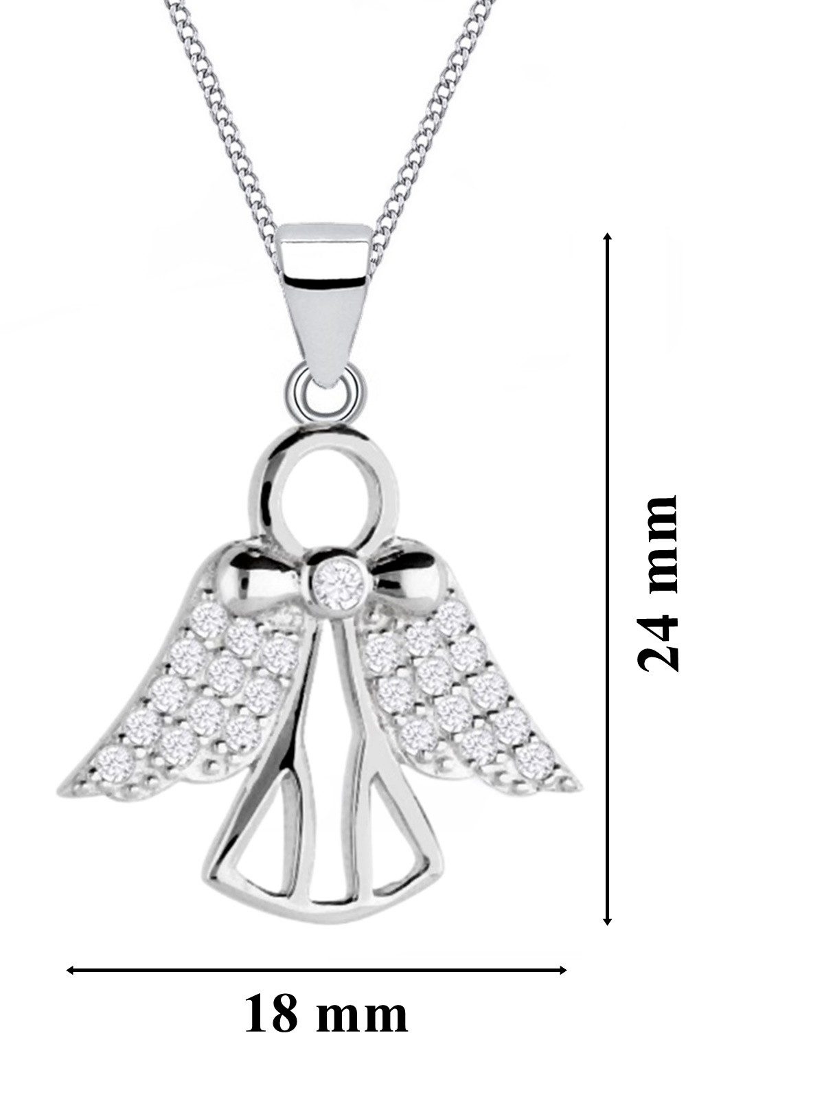 Elegante Schutzengel Kette aus 925 Silber mit feiner Halskette Bild 3
