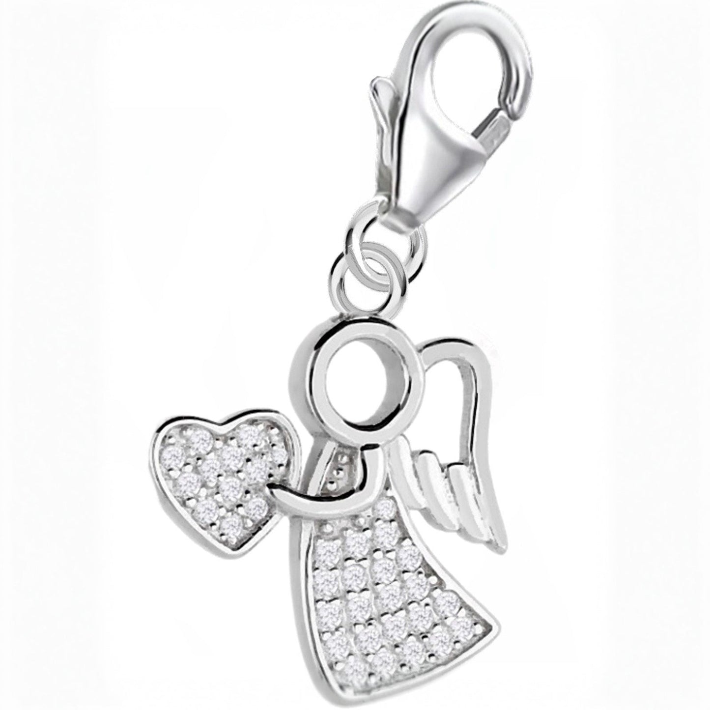 Engel Charm 925 Silber – funkelnder Glücksbringer für Armband bild 1