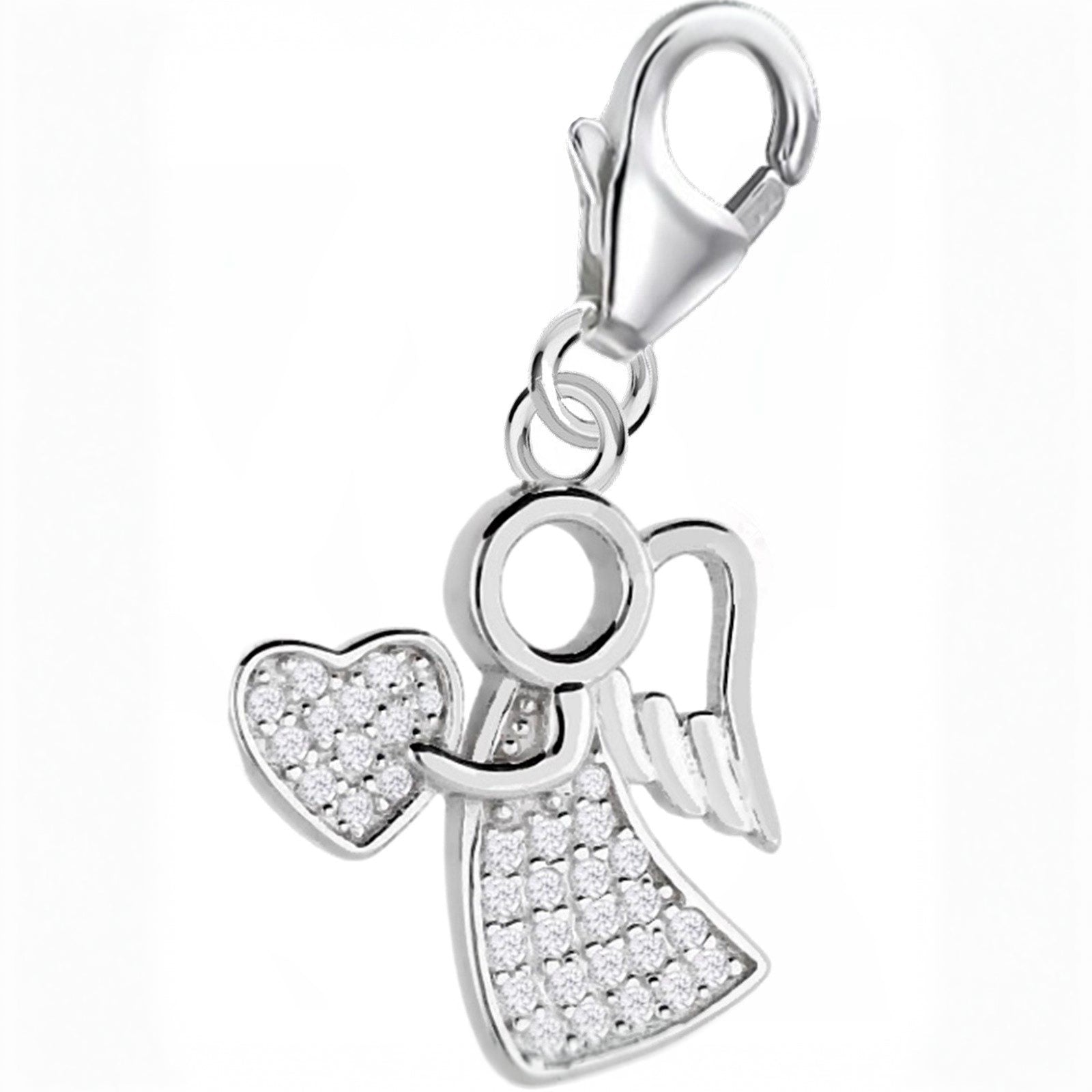 Engel Charm 925 Silber – funkelnder Glücksbringer für Armband bild 1