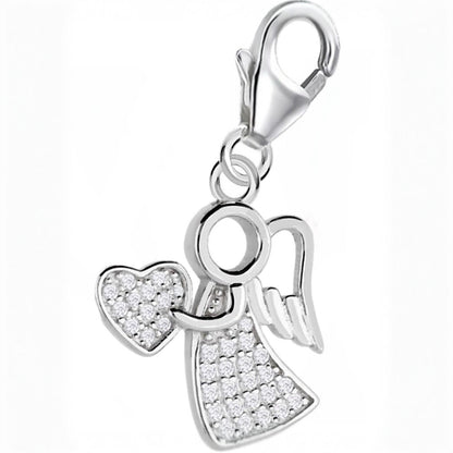 Engel Charm 925 Silber – funkelnder Glücksbringer für Armband bild 1
