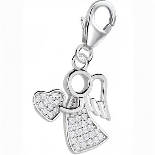 Engel Charm 925 Silber – funkelnder Glücksbringer für Armband bild 1