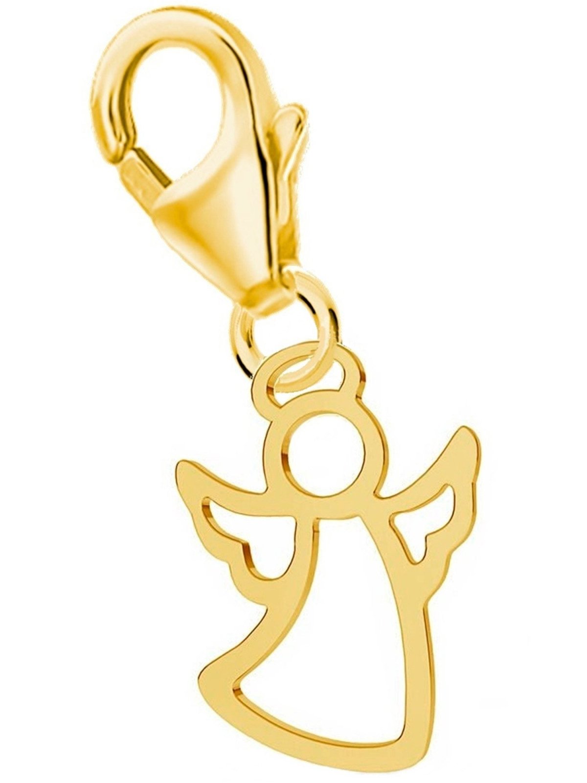 Engel Charm vergoldet Silber 925 – Schutz Anhänger für Charmkette Bild 1