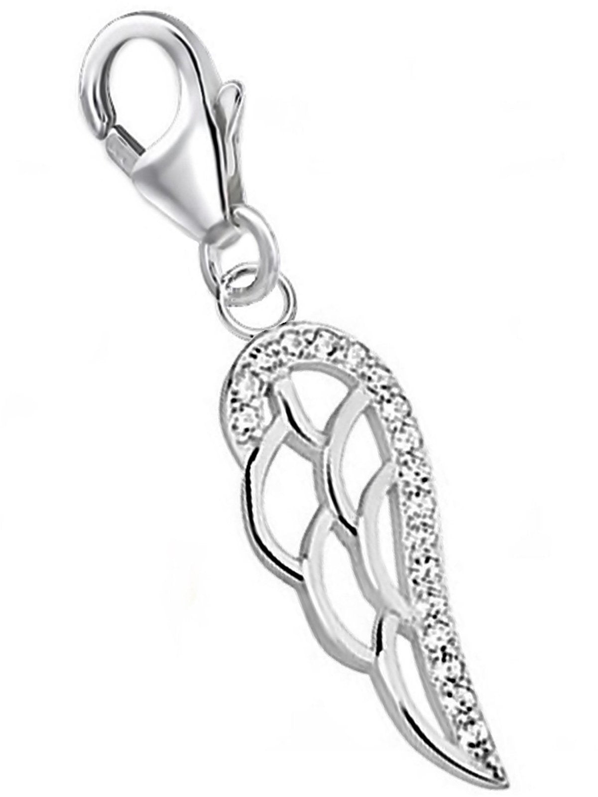Engelsflügel Charm Silber 925 – filigraner Symbol Schmuck Bild 1