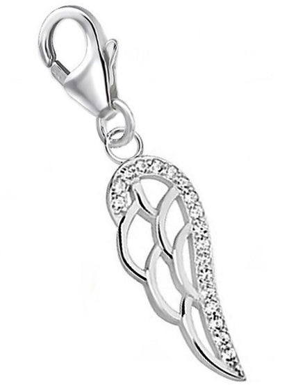 Engelsflügel Charm Silber 925 – filigraner Symbol Schmuck Bild 1