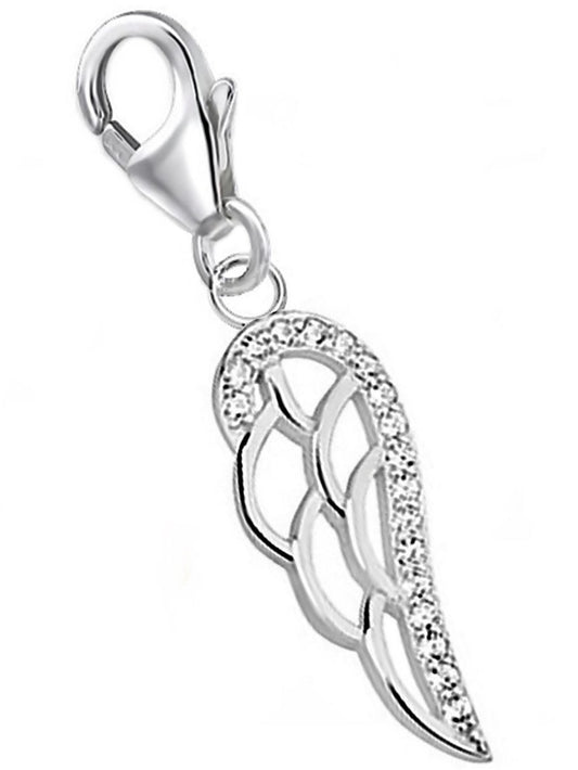 Engelsflügel Charm Silber 925 – filigraner Symbol Schmuck Bild 1