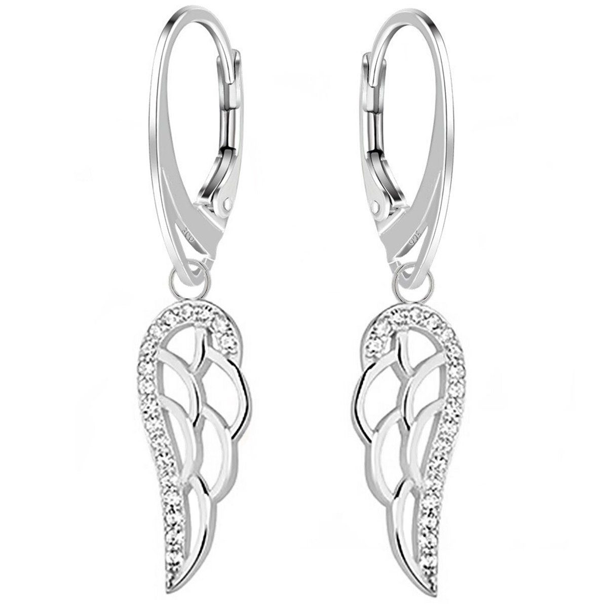 Engelsflügel Ohrhänger 925 Silber – filigranBild 1