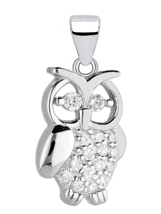 Eule Anhänger ohne Kette aus 925 Silber - kleiner Vogel Bild 1