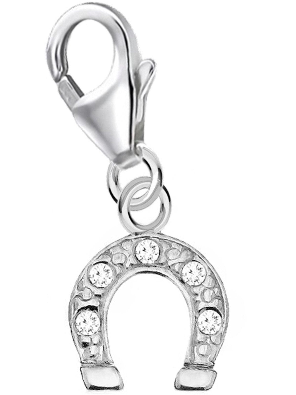 Glücksbringer Charm 925 Silber – Hufeisen Schmuck Bild 1