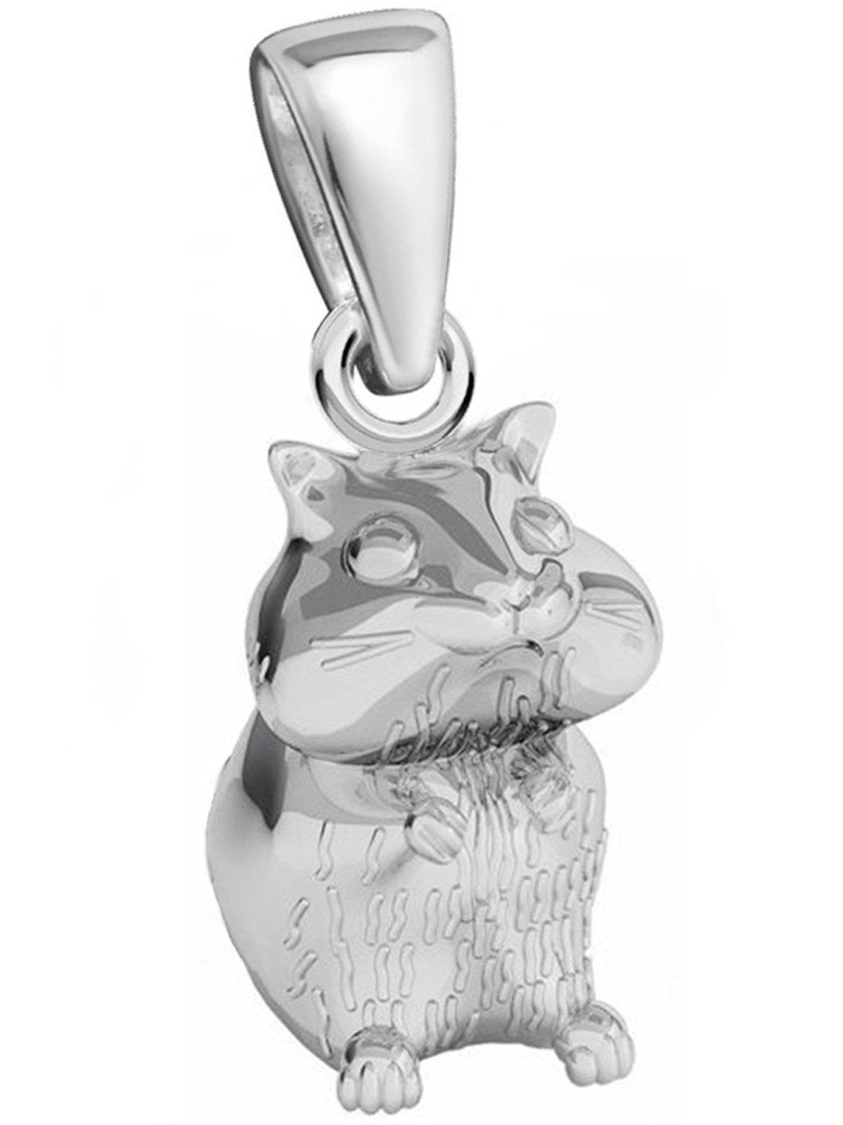 Hamster Schmuckanhänger 925 Silber – süßer Maus Kettenanhänger Bild 1