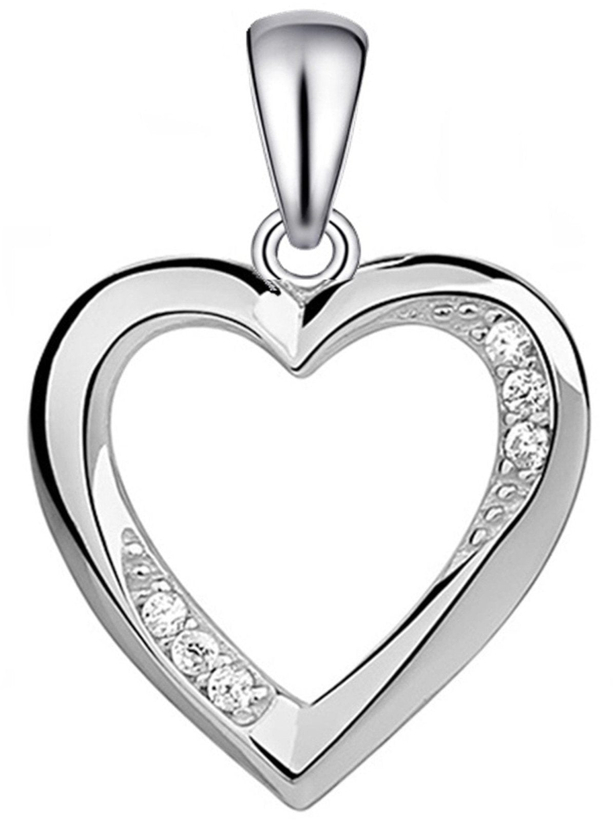 Herz Kettenanhänger aus 925 Silber - Anhänger ohne Kette Geschenk