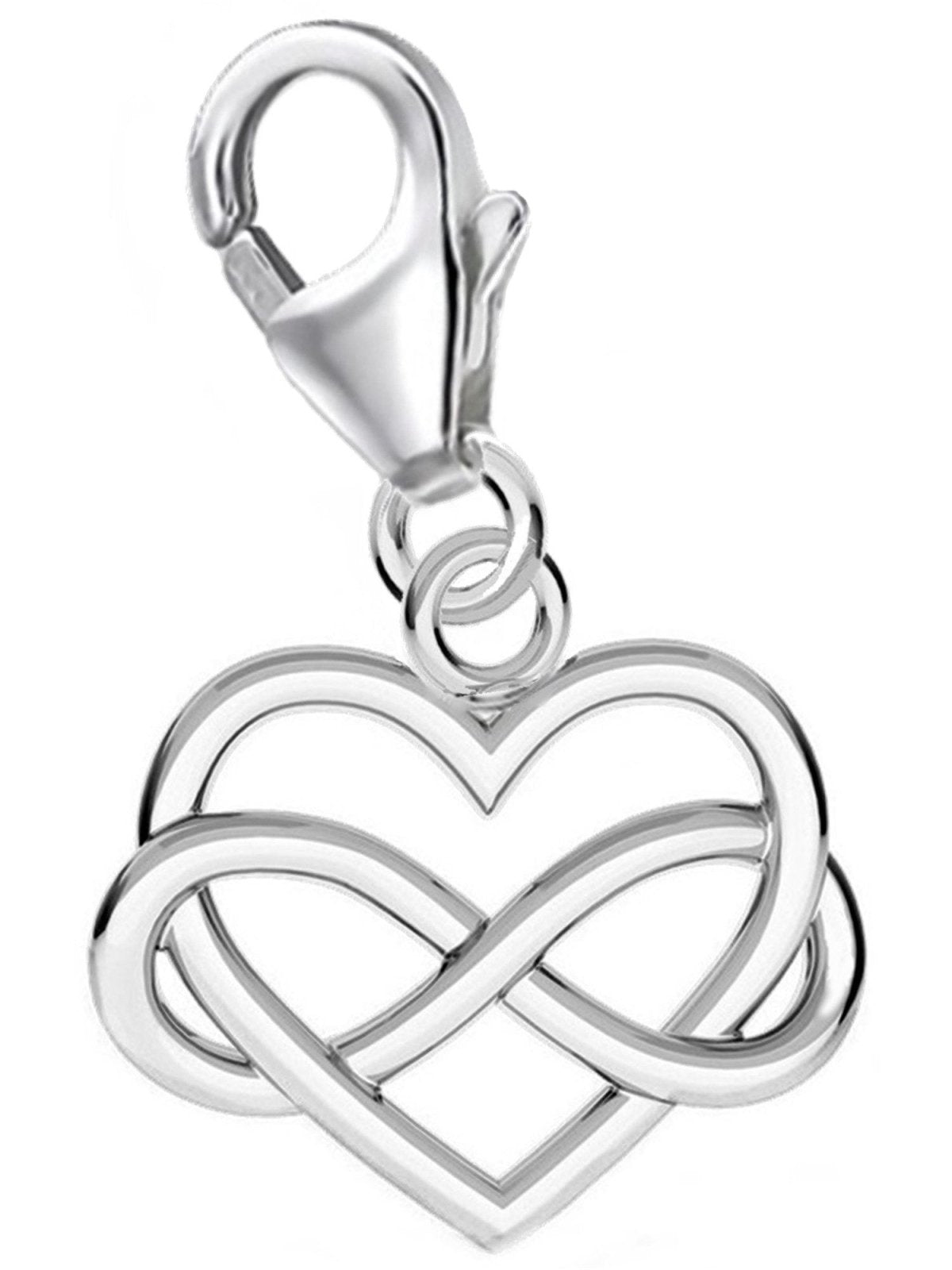 Herz Unendlichkeit Charm Silber 925 – Symbol Schmuck Bild 1