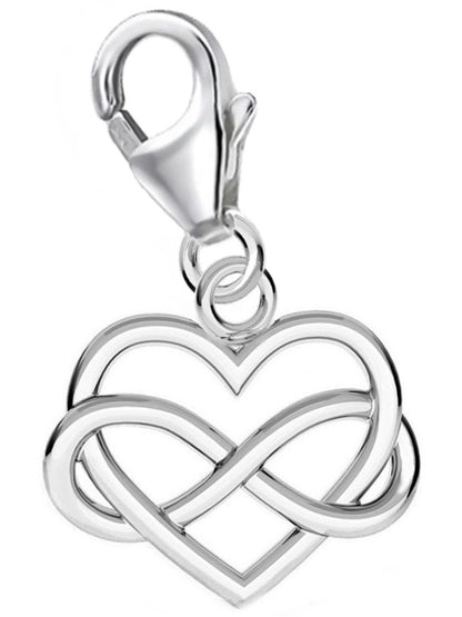 Herz Unendlichkeit Charm Silber 925 – Symbol Schmuck Bild 1