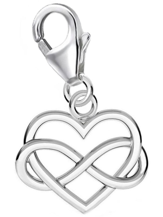 Herz Unendlichkeit Charm Silber 925 – Symbol Schmuck Bild 1