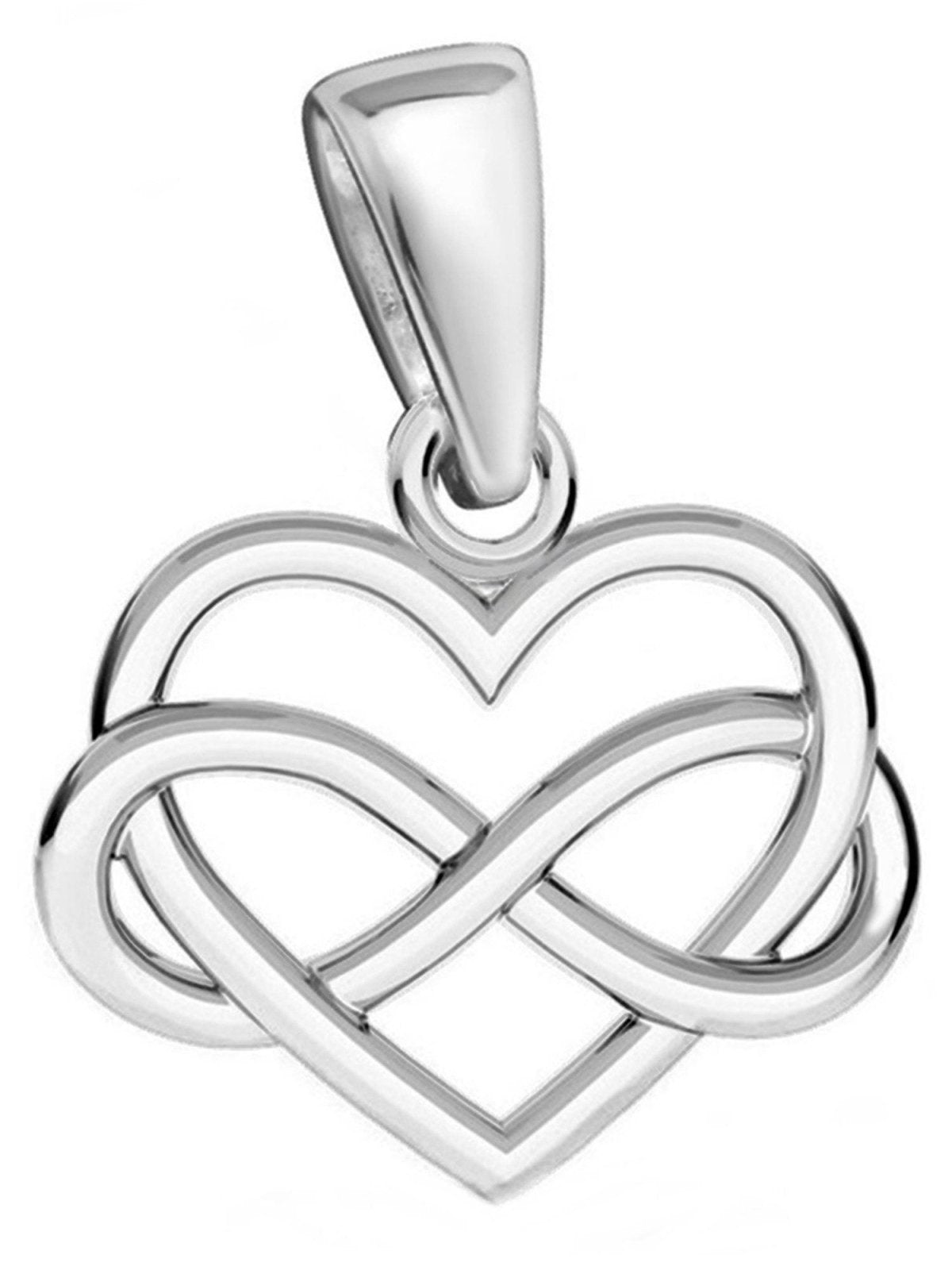 Herz mit Unendlichkeit Anhänger aus 925 Sterling Silber Bild 1
