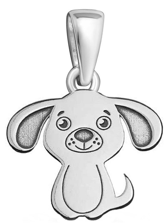 Hund Silberanhänger für Halsketten – Tier Motiv aus 925 Silber Bild 1