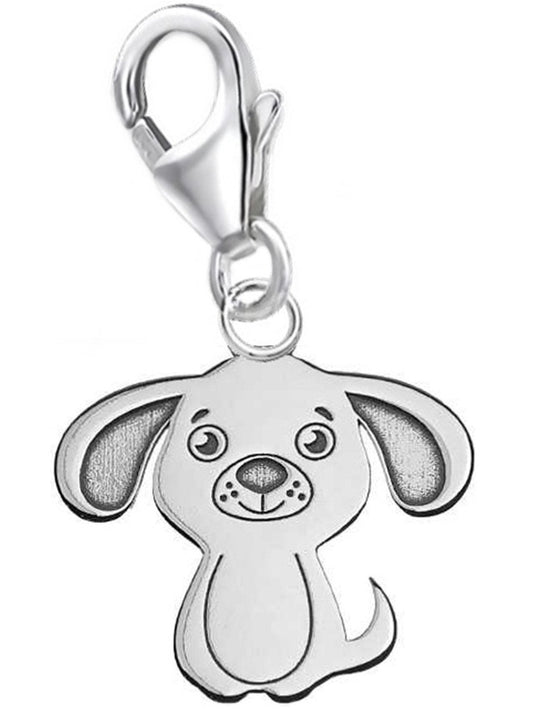 Hunde Charm 925 Silber – Bettelarmband Tier Anhänger Bild 1