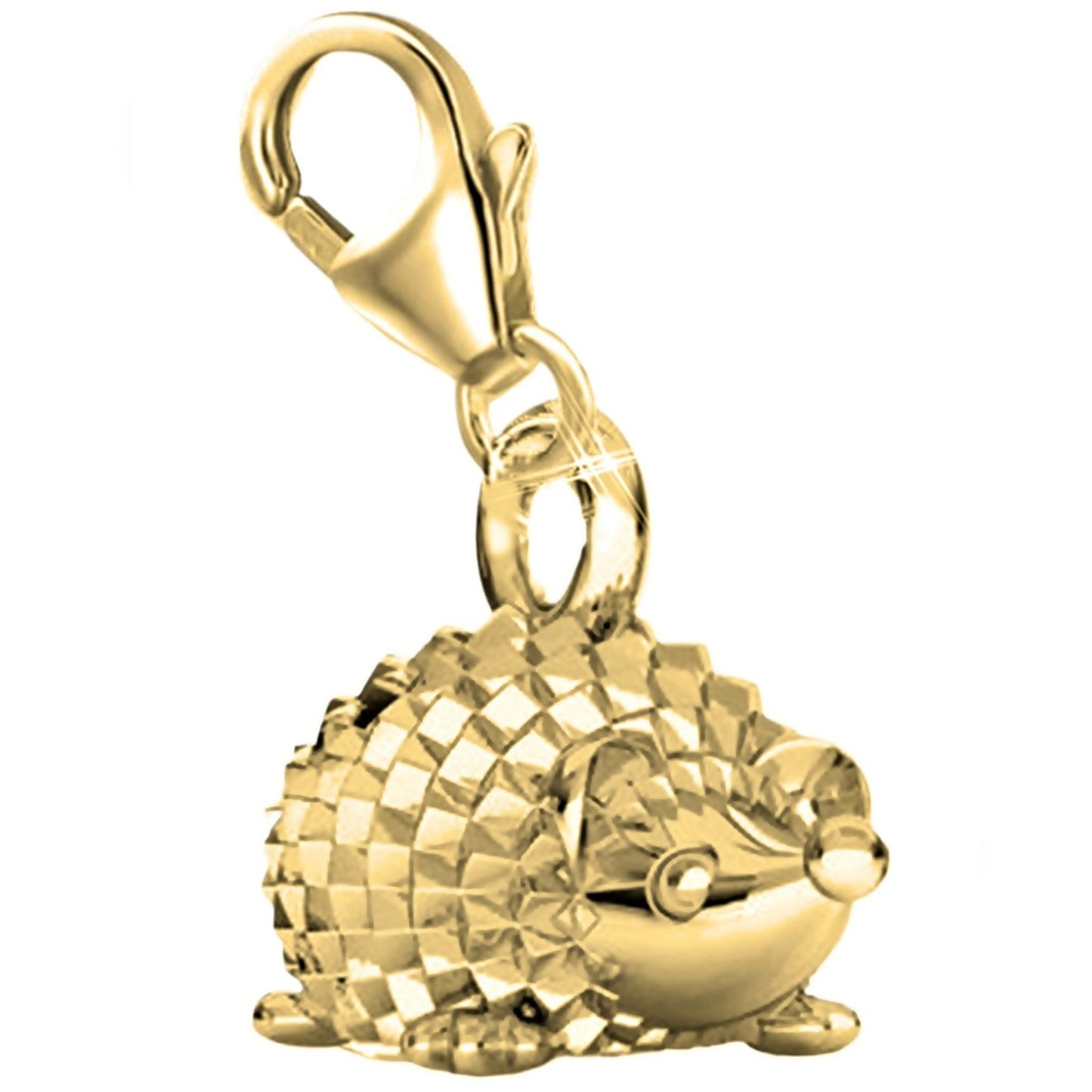 Igel Charm vergoldet 925 Silber – kleiner Tier Schmuck Bild 1
