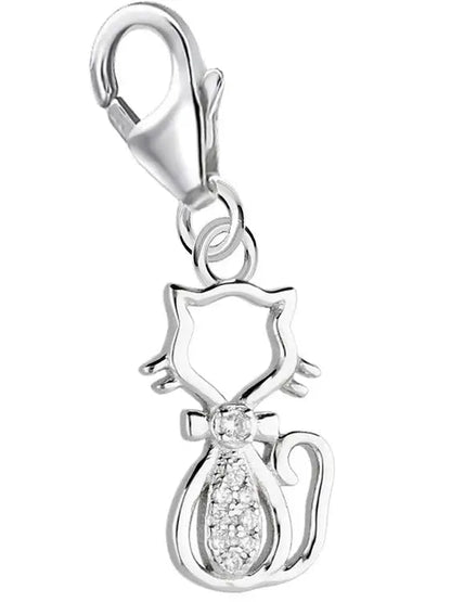 Kater Charm aus 925 Silber – Armband Anhänger für Katzenfreunde Bild 1