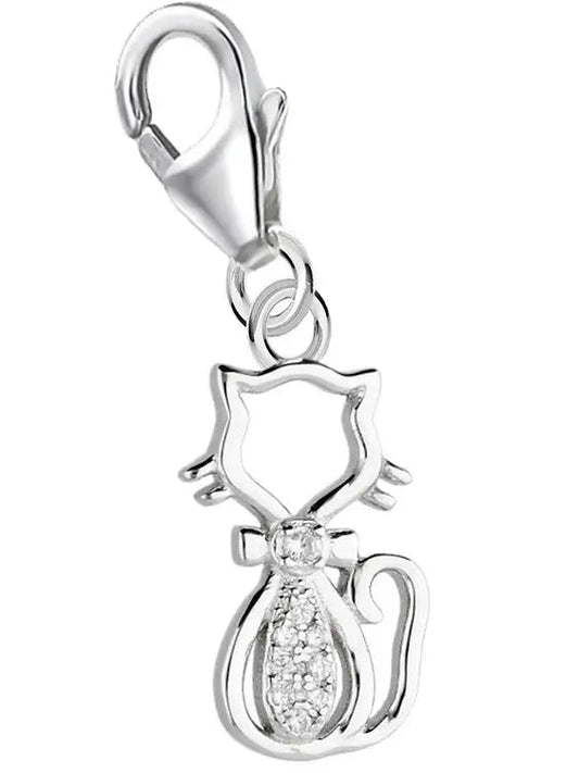 Kater Charm aus 925 Silber – Armband Anhänger für Katzenfreunde Bild 1