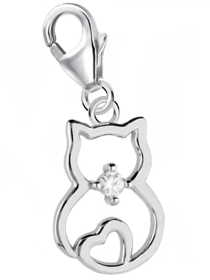 Katze Charm aus 925 Silber – Geschenkidee Tierliebe Bild 1