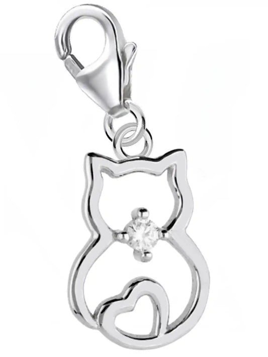 Katze Charm aus 925 Silber – Geschenkidee Tierliebe Bild 1