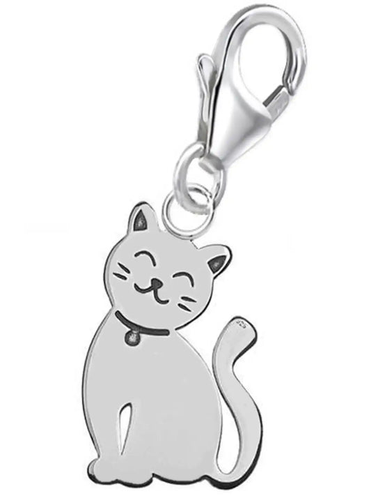 Katzen Charm aus 925 Silber – Schmuck für Tierfreunde Bild 1