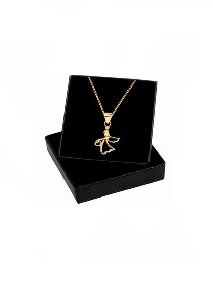 Kette mit goldenem Engel aus 925 Silber - Süßer kleiner Schutzengel Bild 3