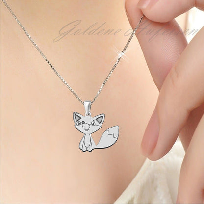 Kinderkette mit Fuchs Anhänger aus echtem Silber Bild 2