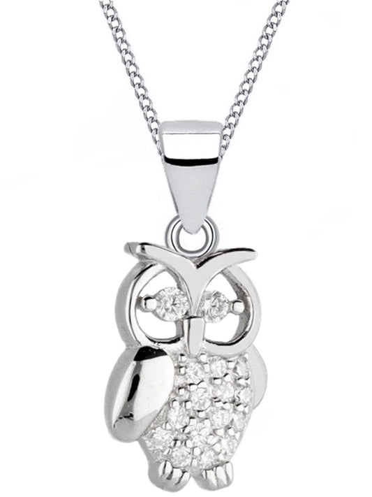 Kleine Vogel Halskette aus 925 Silber mit Zirkonia Bild 1