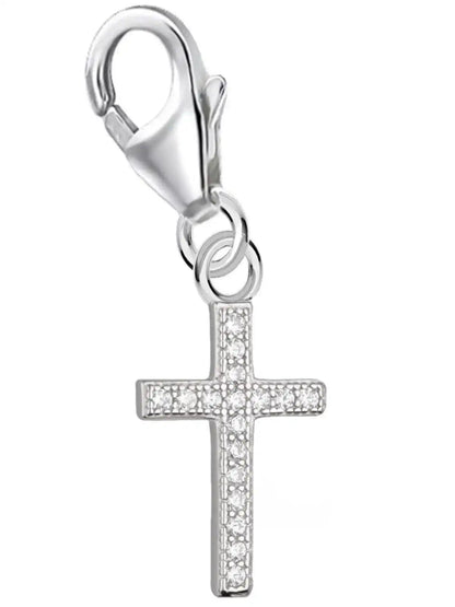 Kreuz Charm aus 925 Silber – kleiner Anhänger für Charmkette Bild 1