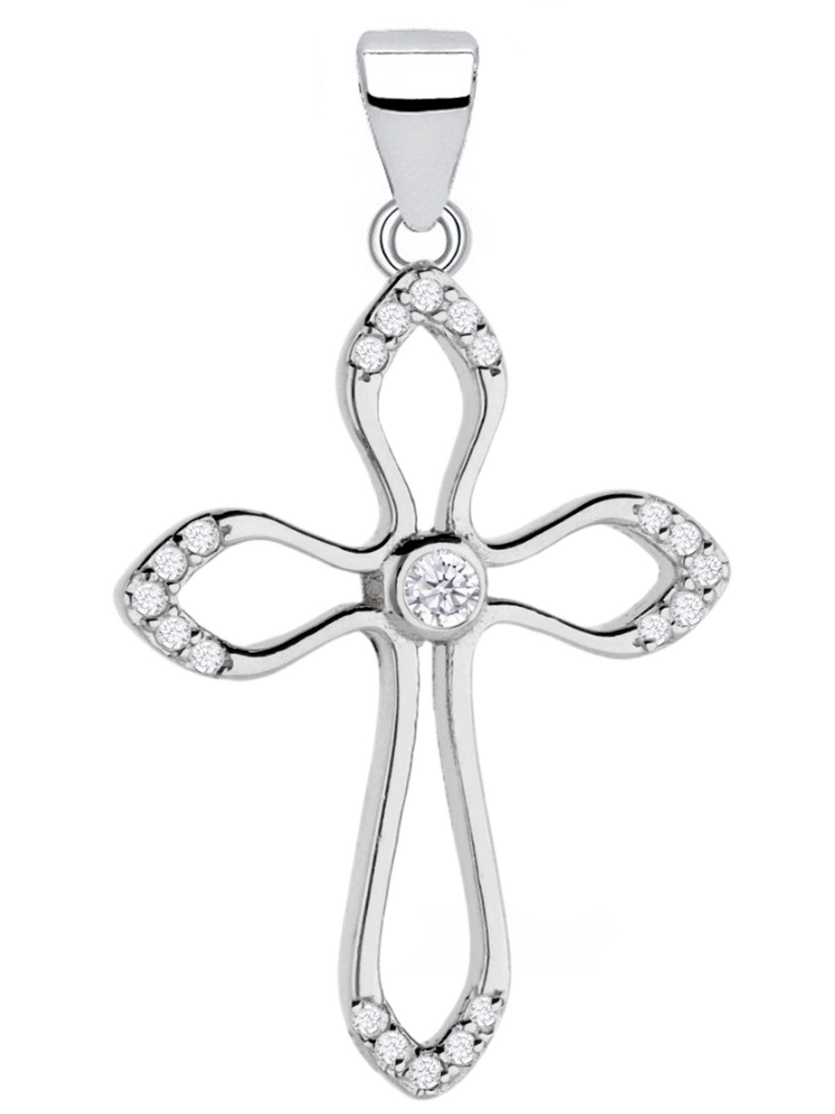 Kreuz Kettenanhänger aus 925 Silber - Anhänger ohne Kette Bild 1