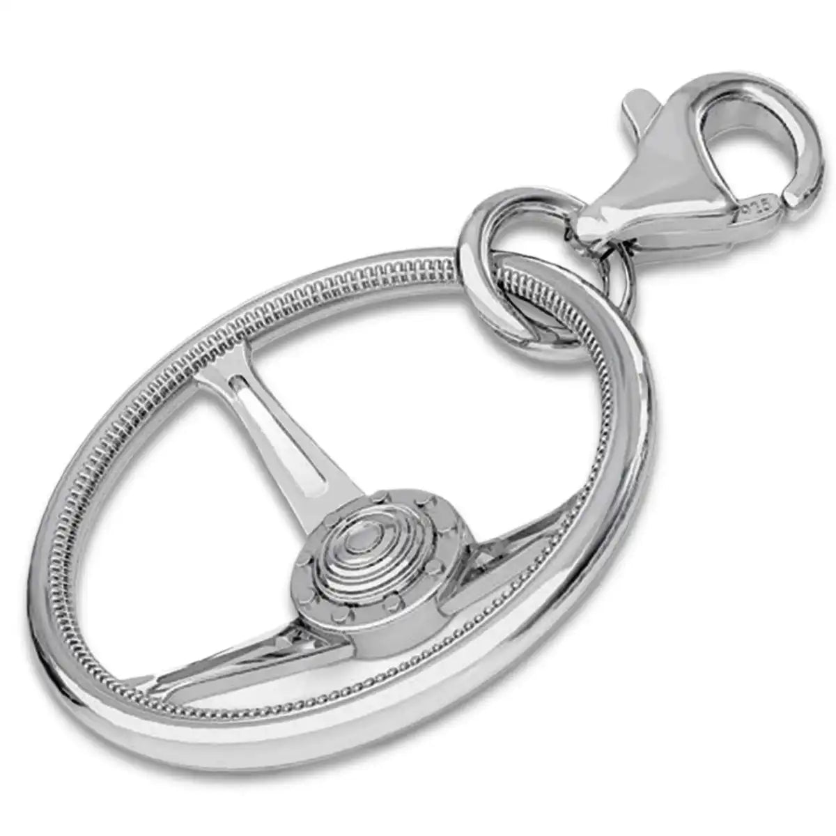 Lenkrad Charm aus 925 Silber – Auto Anhänger für Charmkette Bild 1
