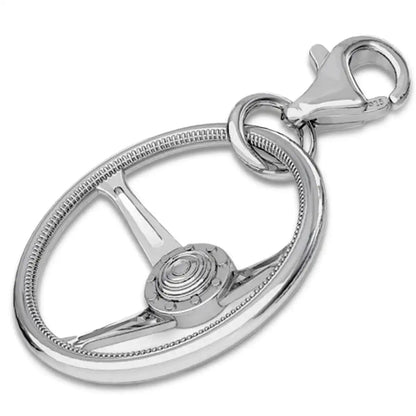 Lenkrad Charm aus 925 Silber – Auto Anhänger für Charmkette Bild 1