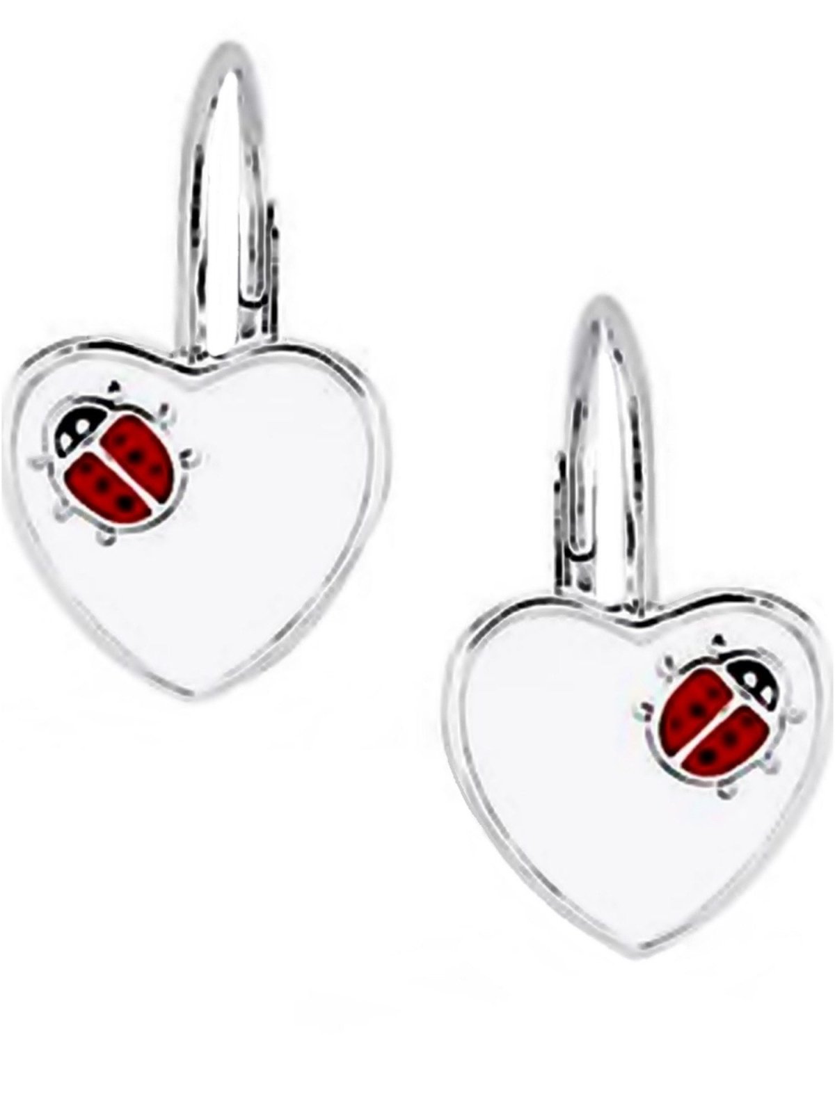 Marienkäfer Kinder Ohrhänger 925 Silber – Glück Schmuck Bild 1