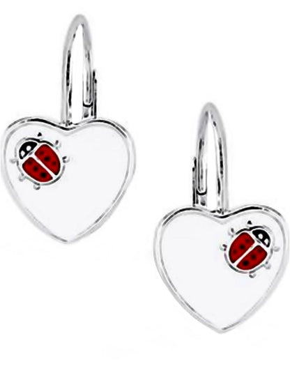 Marienkäfer Kinder Ohrhänger 925 Silber – Glück Schmuck Bild 1